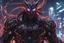 Placeholder: grendel with cyber mask in 8k solo leveling shadow artstyle, Crystal and Symbiote them, neon effect , magic circle, close picture, full body, apocalypse, intricate details, highly detailed, high details, detailed portrait, masterpiece,ultra detailed, ultra quality