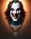 Placeholder: "matt mercer as a clown full-scale head and shoulders portrait, 8k resolution concept art portrait by Greg Rutkowski, Artgerm, WLOP, Alphonse Mucha dynamic lighting hyperdetailed intricately detailed Splash art trending on Artstation triadic colors Unreal Engine 5 volumetric lighting Splash art fantasy"