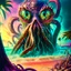 Placeholder: Monster from the ocean floor octopus tentacles big eye woman in distress Beach Palm trees 1950s vintage film poster Modifiers: digital painting sharp focus fantasy intricate 8k cinematic lighting dynamic lighting award winning fantastic view close up 4K 3D Unreal Engine colourful cinematic postprocessing VRay Landscape Ultra realistic Iridescent salvator dali Craig Rutkowski