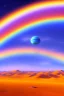 Placeholder: Ufo rainbow, intergalactique, trés belles couleurs, cosmic, colours, planet, gold, realistic, beau paysage futuriste, vaisseau extra terrestre