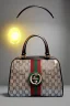 Placeholder: Gucci bag made by muppet face, Sesame Street style, retro style, photo studio, unreal engine 5, god lights, ray tracing, RTX, lumen lighting, ultra detail, volumetric lighting, 3d.