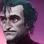 Placeholder: Robin Williams as the joker from dc comics, dramatic light, close up, smoky background, high detail, cinematic, vignette