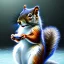 Placeholder: squirrel sitting in twisted magical foliage growing from icy waters