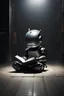 Placeholder: kid robot siting on the floor and reading in a dark room