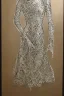 Placeholder: Full body portrait, painting, medium shot lady volumetric silver filigree