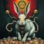 Placeholder: Amalgamation of a rabbit Gnostic Ataxia, by Mark Powell, surreal horror, descent into madness, acrylics