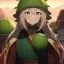 Placeholder: real life like traditional cactus in the desert in arizona, grand canyon, anime girl detail,thorny cactus