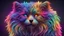 Placeholder: 3d vector rainbow-colored wavy fractal neon mainecoon bear, stunning, beautiful, eye-catching, masterpiece