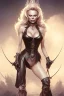 Placeholder: Pamela Anderson as evil queen in black leather, leather, busty, cleavage, angry, stern look. character design by cory loftis, fenghua zhong, ryohei hase, ismail inceoglu and ruan jia. unreal engine 5, artistic lighting, highly detailed, photorealistic, fantasy