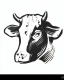 Placeholder: I want a bovine head in vector