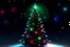 Placeholder: Christmas in deep space with christmas tree