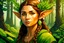 Placeholder: create oil and watercolor portrait of a young, nomadic forest elf female fantasy art character, with highly detailed, sharply lined facial features, in the deep forest of Brokilon , finely inked, 4k in the style of Maxfield Parrish