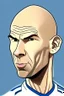 Placeholder: Zinedine Zidane French football player ,cartoon 2d