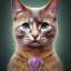 Placeholder: 3d cute cat, beautiful rich, colored tattoo, shiny, intricate, gorgeous, ultrafine detail, hyperrealism, trending , sharp focus, intricate details, highly detailed, glowing, glitter, complementary colours