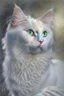 Placeholder: white cat