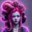 Placeholder: Pretty cyber woman, octopus hair, sci-fi, sweet face, black, natural, pink, geisha style, symmetric plane, neon style, a lot of led lights, fog, rain, leather coat, vibrant color, highly detailed, art stations, concept art, smooth, unreal engine 5, god rays, ray tracing, RTX, lumen lighting, ultra detail, volumetric lighting, 3d, finely drawn, high definition, high resolution.