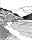 Placeholder: Cape Town, hill, sea coloring pages coloring pages, no color small slim line art