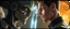 Placeholder: Close-up confrontation between an ancient alien outcast leader synth and a space broker, standing only a meter apart, intense eye contact, glowing crystalline rod between them, anger mixed with sadness, dramatic facial expressions, shallow depth of field, cinematic lighting, stylized 3D anime, airbrush painting, crisp outlines, escher , rembrandt and hr giger, black swirly border, characters drawn outside border