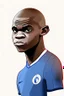 Placeholder: Ngolo Kante French soccer player cartoon 2d