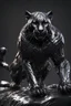 Placeholder: a very detailed the animal black panther in intricate made of liquid metal armor, in the style of fluid dynamic brushwork, dark black and black, ue5, sharp angles, close - up, changelingcore --ar 128:192 --ar 1:2 --v 5 --s 300 --q 5 --upbeta