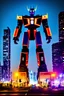 Placeholder: giant robot in a future city, transformers vibe, perfectly centered, full body portrait, perfect eyes, 600mm lens, Sony Alpha α7, futurist, epic, dramatic, cinematic lighting, high contrast, 8k