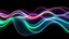 Placeholder: Abstract 3D waves background, neon spectrum, cybernetic essence, vibrant, vivid and detailed, on black and green background with alive with energy.