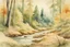 Placeholder: beautiful forest landscape vintage watercolor