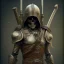 Placeholder: skeleton warrior holding a sword in his hands, steam punk, realistic, made in octane, cinematic, ultra-realistic, extremely detailed octane rendering, 8K, VRAY Super Real ar 2:3, dof photorealistic futuristic 50mm lens hard lighting dark gray tintype photograph, realistic lighting, sepia color