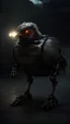 Placeholder: chicken monster robot with eerie lighting and a haunting atmosphere , photo / ultra realistic cinematic