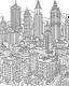 Placeholder: New York City view i coloring page, full body (((((white background))))), only use an outline., real style, line art, white color, clean line art, white background, Sketch style.