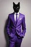 Placeholder: purple suit with shadow cat