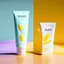 Placeholder: . SIMPLE COLORSSudal Media design for a refreshing sunscreen product. This product is available in the exhibition venue of the products in the theater