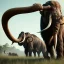 Placeholder: mammoth and man prehistoric savannah hunter