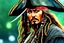 Placeholder: Jack Sparrow in 8k anime realistic drawing style, pirate custom, close picture, rain, neon, intricate details, highly detailed, high details, detailed portrait, masterpiece,ultra detailed, ultra quality