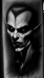 Placeholder: pencil drawing of vampire, Spooky, scary, halloween, realistic, black paper