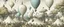 Placeholder: A pale bluish white medieval fair with balloons designed in Maori sculptures painted by Utagawa Hiroshige