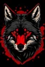 Placeholder: a vector of a wolf black & red