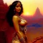 Placeholder: Drawing of beautiful face,busty Dejah Thoris,sweet stare,Mars,desert,minimal ancient armor, balanciaga fashion clothe painting by gaston bussiere, greg rutkowski, yoji shinkawa, yoshitaka amano, tsutomu nihei, donato giancola, tim hildebrandt, oil on canvas, cinematic composition, extreme detail,fit full head inside picture,16k