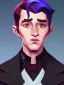 Placeholder: Portrait of a 30 year old strange gay wizard like Mary Poppins