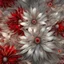 Placeholder: silver flower, red streaks, clear glass and liquid silver, abstract photorealistic art, sparkling, maximum detail, stunning style, radiant, complex, serene, mysterious, ethereal ; a beautiful colorful bouquet of bright stained glass wildflowers, , light , shimmering light, dreamy, surreal, shining, dreamy glow, conceptual art by Alberto Seveso, Arthur Rackham, 4k