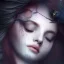 Placeholder: beautiful dead woman asleep on satin pillow with spiderwebs on face, 8k, high-quality, fine-detail, intricate, sharp, crisp, digital art, detailed matte, illustration, octane render, brian froud, howard lyon, Anne Dittman, Anne Stokes, Lisa Parker, Selina French