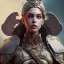 Placeholder: portrait of a warrior with godddes beautiful girl themed armour, extremely detailed, dslr, macro lens, perfect position,hyperphotorealistic, unreal engine 5, octane render