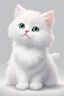 Placeholder: Cute fluffy cat white digital art