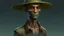 Placeholder: A friendly, human-looking alien. Male or non-gender wearing slightly odd clothes and a hat. Heavy build.