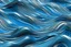 Placeholder: Design an abstract representation of ocean waves using flowing metal lines. Incorporate shades of blue and silver to evoke the calming essence of the sea.