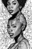 Placeholder: scribble portrait of Black woman, 8k resolution, r_drawings_rene, scribble, scribble drawing, scribble art, behance, rdrawings25, synthetic, hairy scribble fill, line draw, scribble sketch, , Vince low