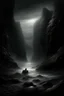 Placeholder: In the abyssal depths of the ocean, darkness reigns supreme, aswallowing light and casting an eerie gloom. Jagged rocks jut ominously, shadows dancing with a dark hooded man standingSinister shapes glide, eyes gleaming in the murky depths. Distant rumblings and creaking sounds fill the water, sending shivers. In this desolate underworld, fear of the unknown pervades every corner, where the slightest movement evokes terror. It's a realm where nightmares manifest, and the deep, unfathomable expans