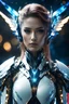 Placeholder: Close up Facing Front night Photography Realistic High Details,Natural Beauty,Beautiful Angel Pretty woman cyborg cybernetic ,futuristic warframe armor,wings ,in Magical Planets Cosmic full of lights colors,glowing in the dark, Photography Art Photoshoot Art Cinematic Soft Blur Colors