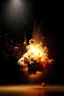 Placeholder: Tiny explosions, focus on the explosions, used for science, like the Atomic bomb explosion,at the molecular scale