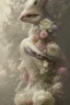 Placeholder: Victorian animal with white flowers, in the style of Camilla d'Errico, hyper detailed, beautiful, complex, trending on artstation, cinema4d, cryengine, national geographic photo, chiaroscuro